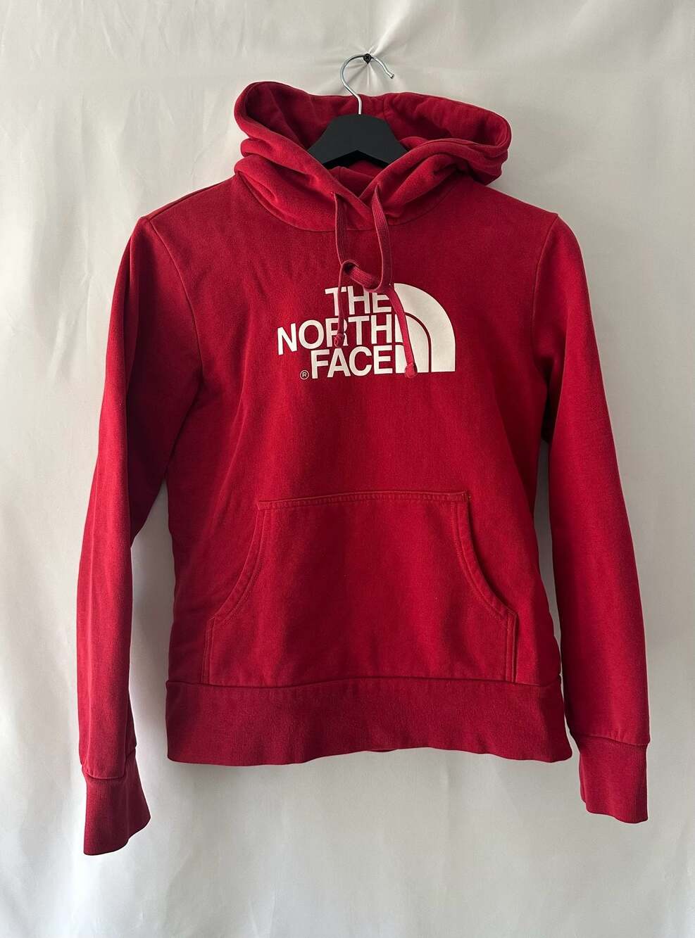 The North Face Women's Red Pullover Logo Hoodie Sweatshirt Size Small
